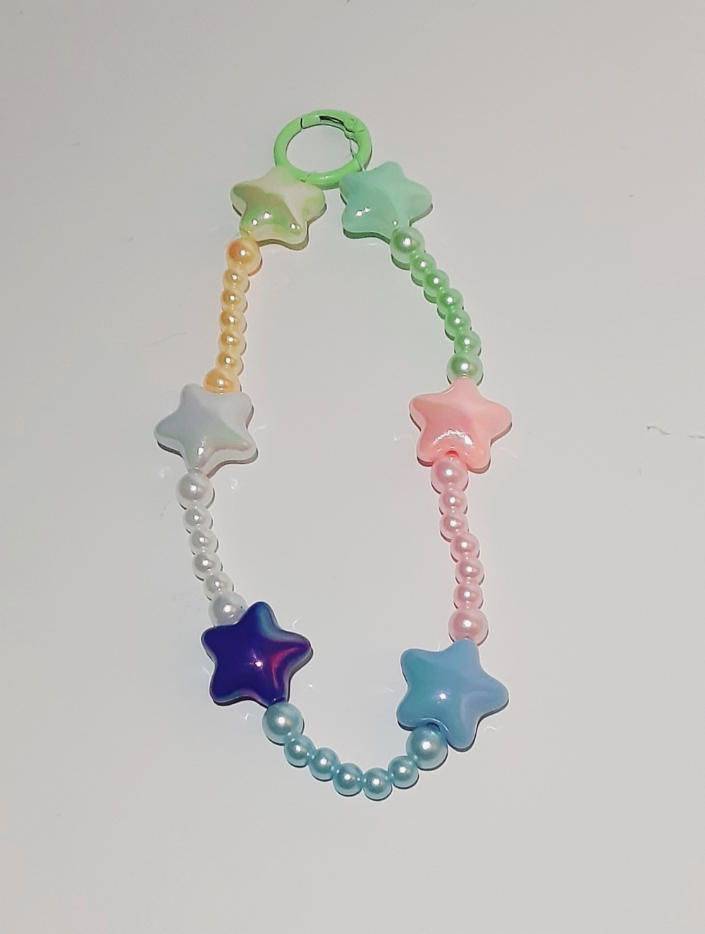 Star Bead Phone Charm Bag Charm - Pastel Multicolor